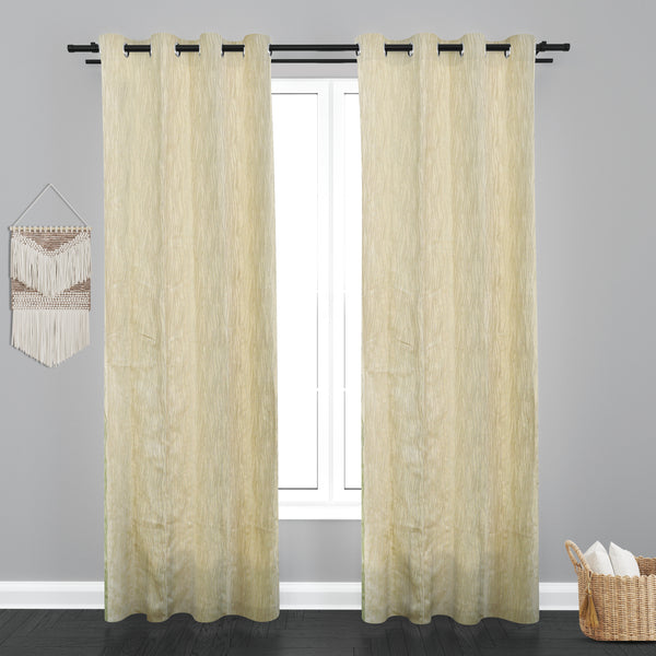 Astana Waves Design Jaquard Fabric Curtain-Cream