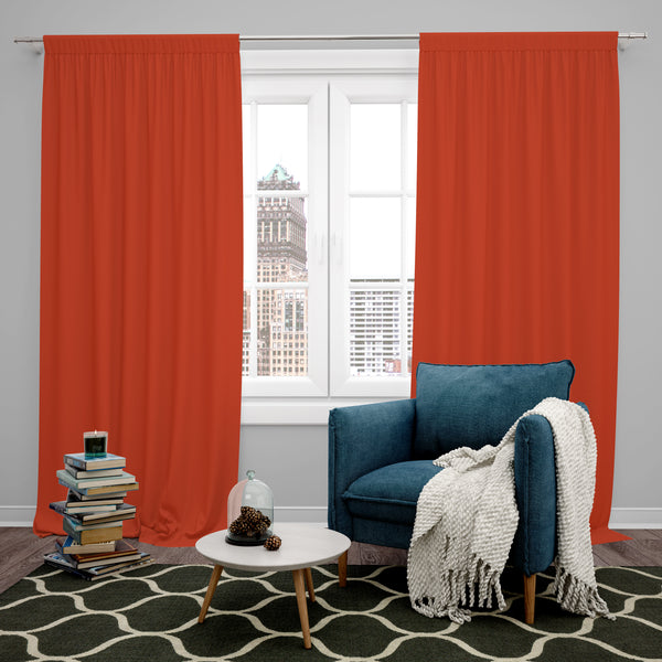 Room Darkening Thermal Insulated Rod Pocket Noise Reducing Blackout Curtain