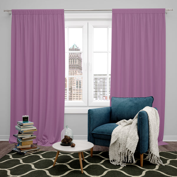 Room Darkening Thermal Insulated Rod Pocket Noise Reducing Blackout Curtain