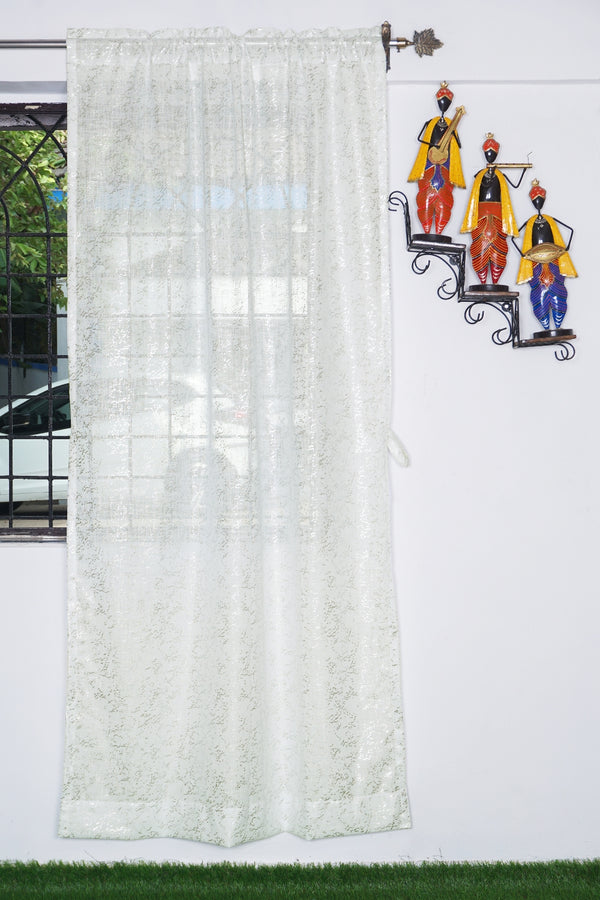 Cotton Linen Fabric With Rod Pocket Curtain