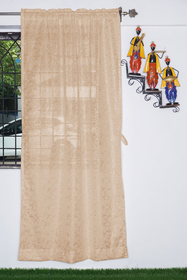 Cotton Linen Fabric With Rod Pocket Curtain