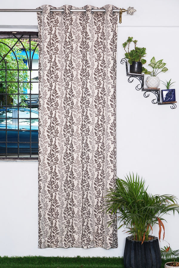 Jacquard Window Leaf Pattern Curtain