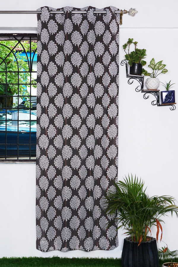 Jacquard Window Fabric Abstract Design Single Curtain