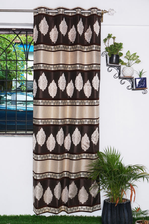 Jacquard Window Fabric Floral Panel Design Single Curtain