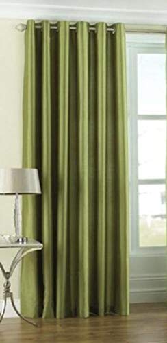 Plain Design Long Crush Fabric Curtain