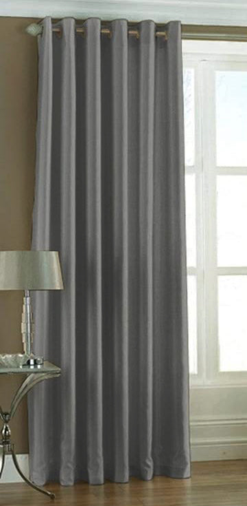 Plain Design Long Crush Fabric Curtain