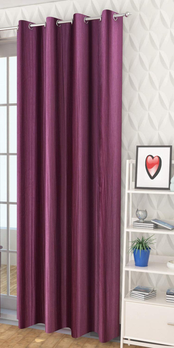 Plain Design Long Crush Fabric Curtain