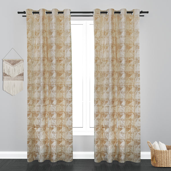 Glamour Texure Design Soft Jaquard Fabric Curtain - Ivory