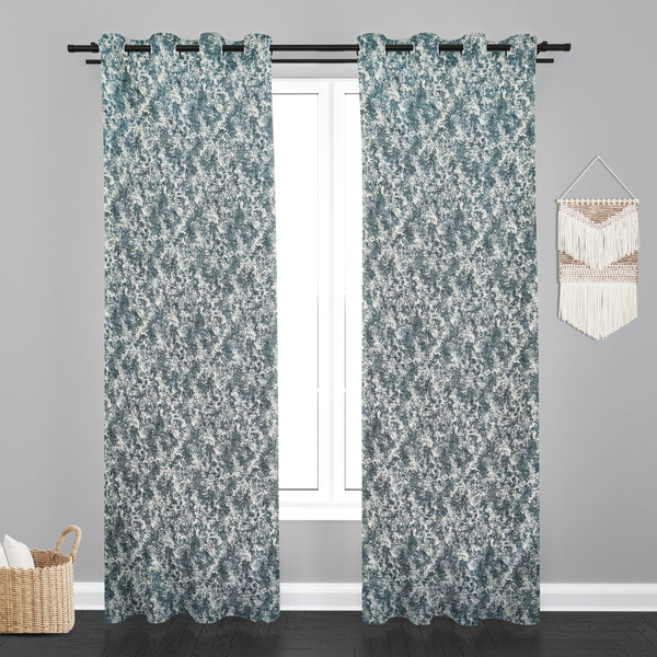 Lisbon Texure Design PolyCott Fabric Curtain - Light Grey