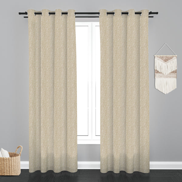 Lima  Teaxure Design Jaquard Fabric Curtain -Cream