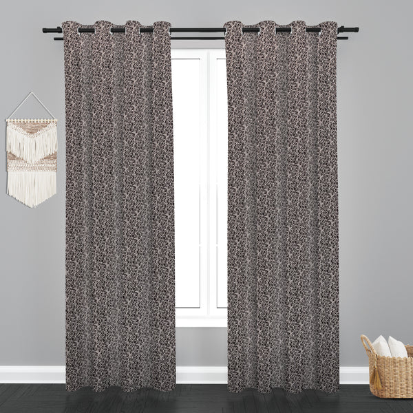 Lima  Teaxure Design Jaquard Fabric Curtain -Coffee