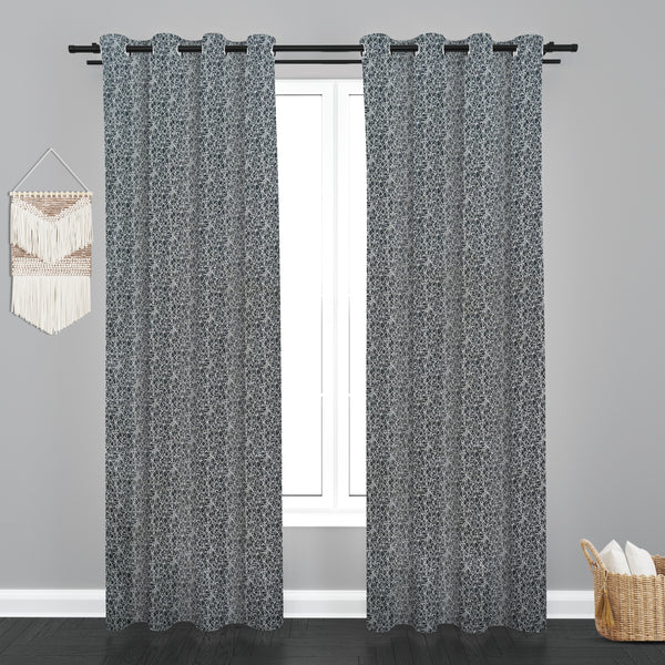 Lima  Teaxure Design Jaquard Fabric Curtain -Grey