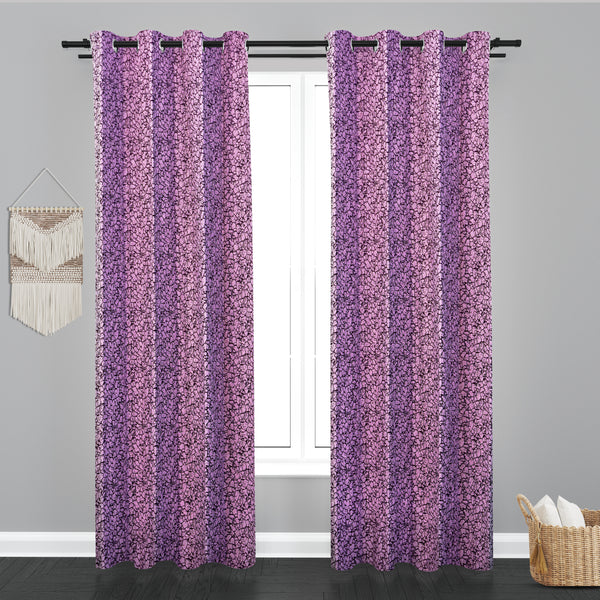 Seoul Teaxure Design Jaquard Fabric Curtain -Purple